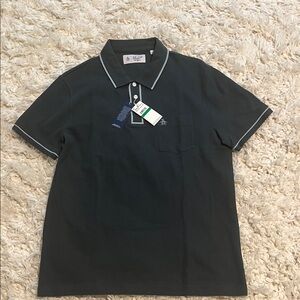 Original Penguin Men's Dark Polo Shirt with White Trim